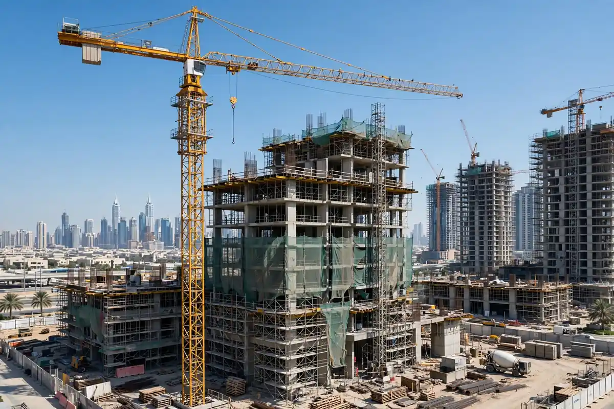Building construction in UAE