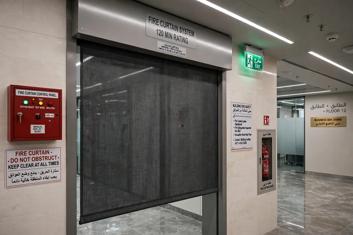 Fire curtains in UAE