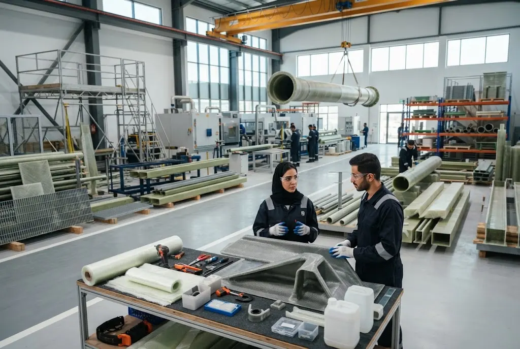 UAE fiberglass materials and industrial applications