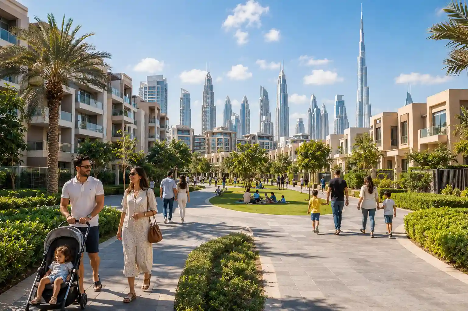 Modern residential communities and neighborhoods in Dubai for expats