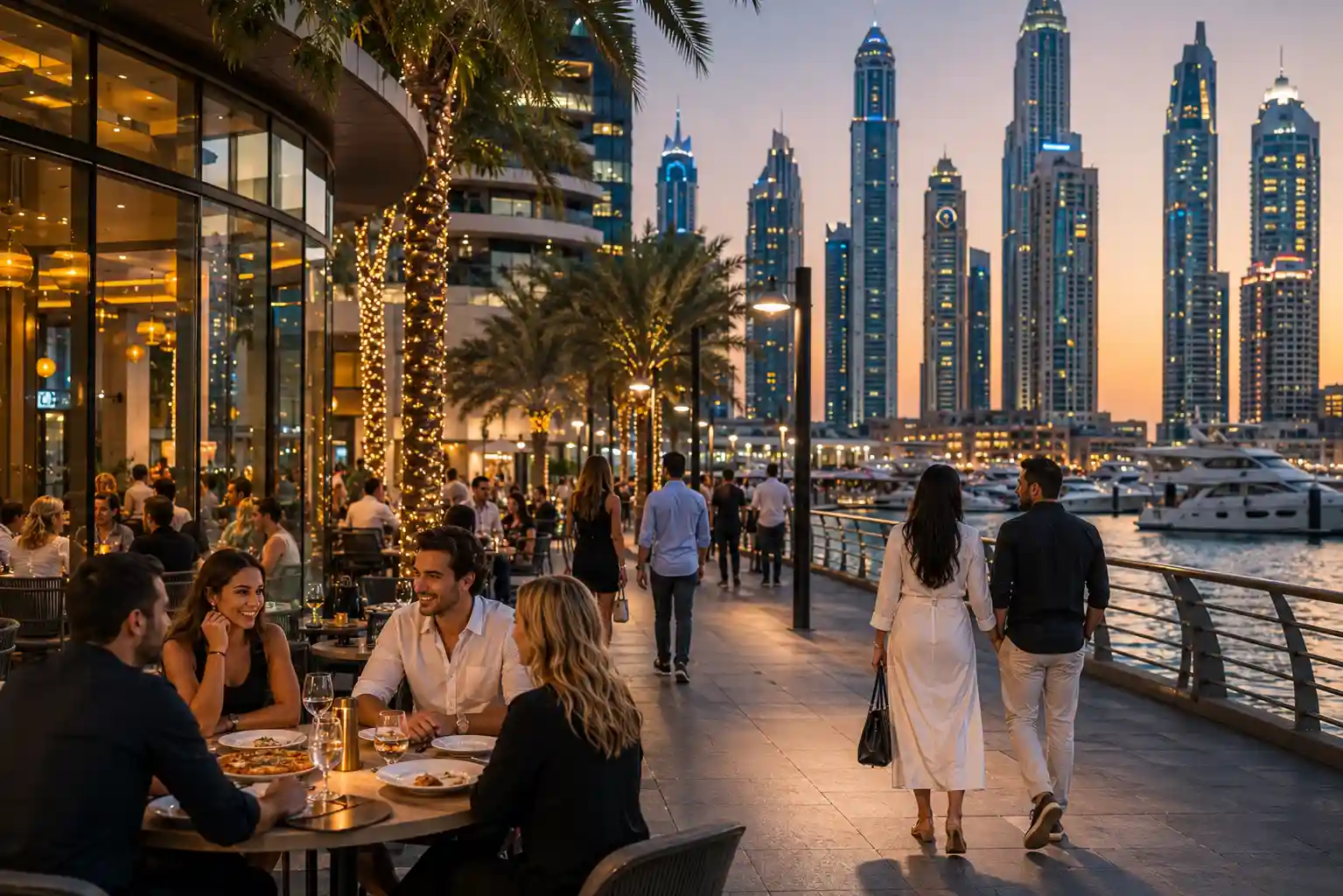 Expats enjoying modern lifestyle in Dubai UAE