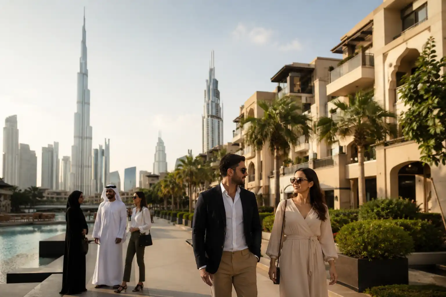 Expat professionals living in Dubai residential community