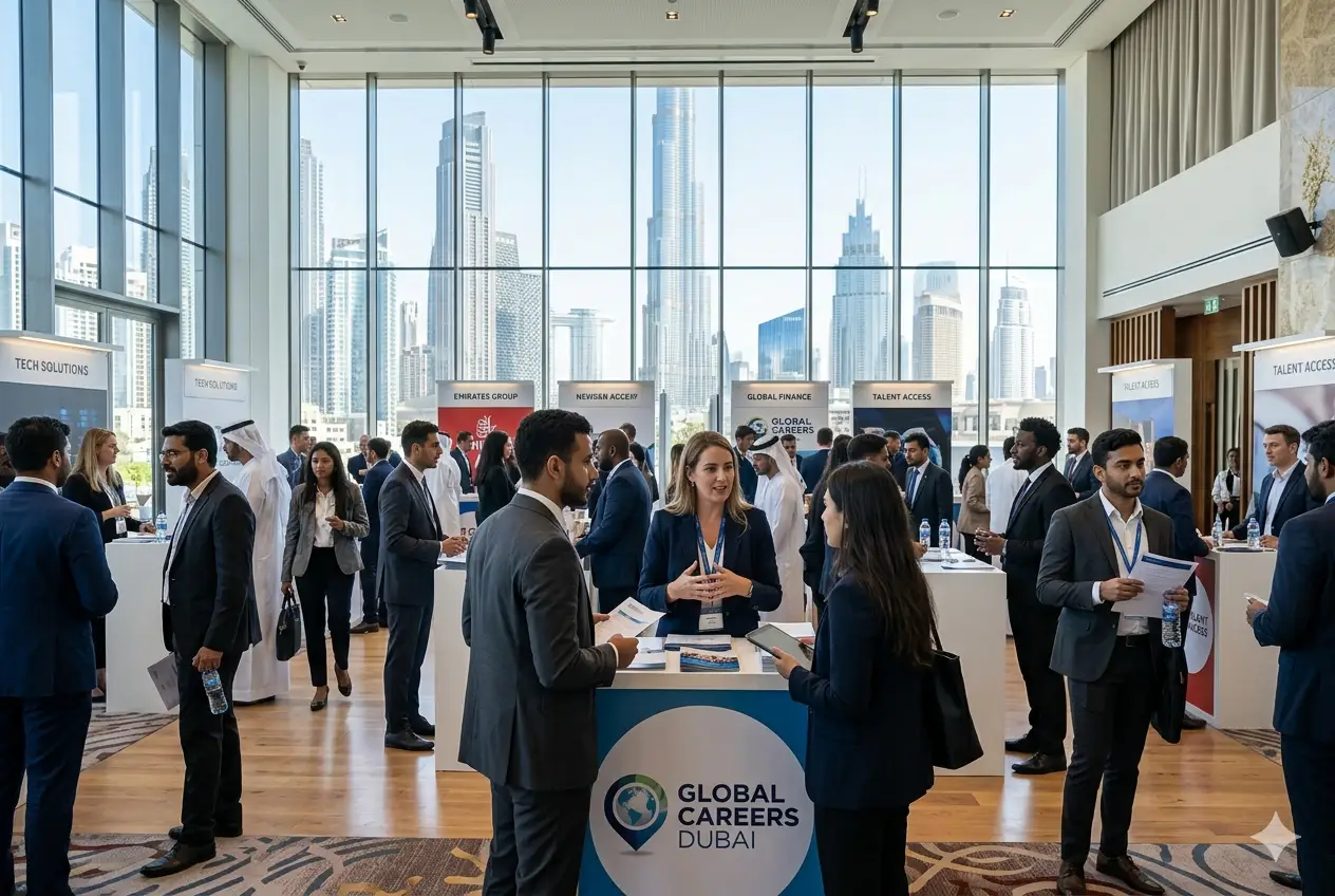 Professionals exploring job vacancies and career opportunities in Dubai