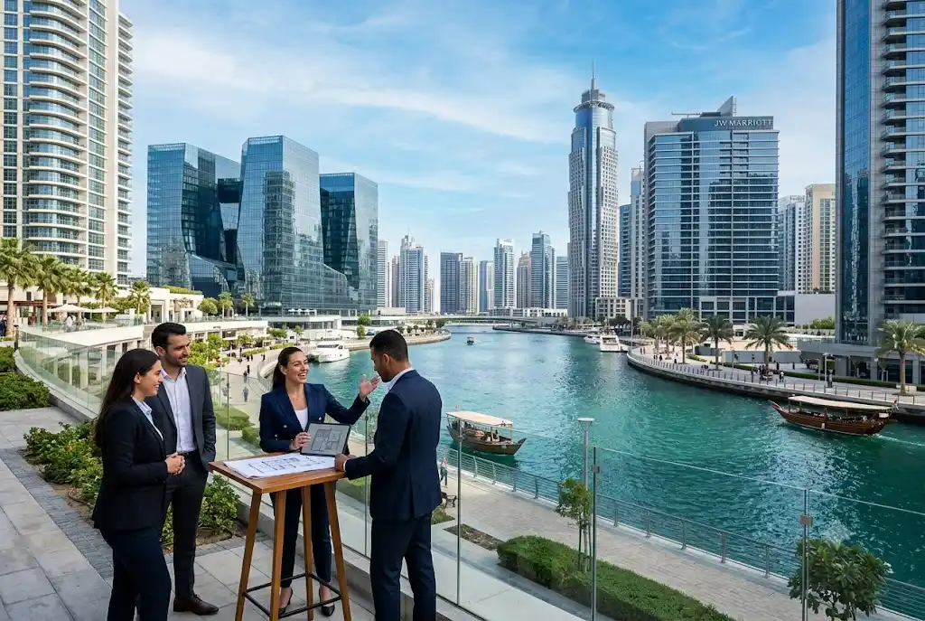 Professional real estate companies in Business Bay helping clients with luxury property investments in Dubai.