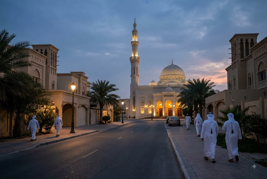 صلاة الفجر الشارقة في مسجد وقت الفجر
